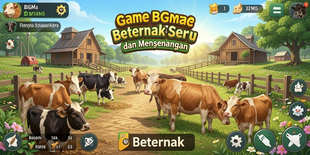 Tampilan antarmuka menarik dari game Beternak BIGMSG.