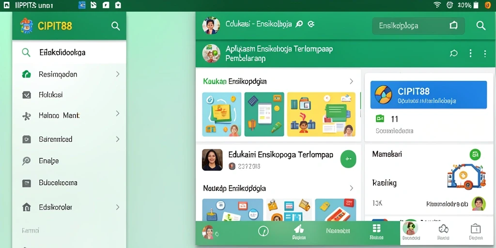 Antarmuka aplikasi CIPIT88 yang sederhana dan informatif.