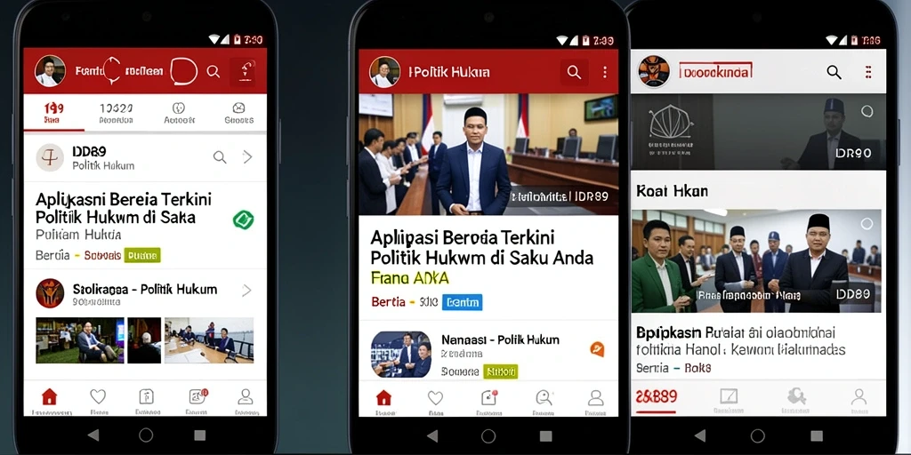 Tampilan antarmuka aplikasi IDR89 yang sederhana dan informatif.