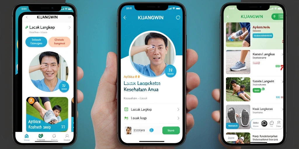 Antarmuka aplikasi Lacak Langkah KIJANGWIN yang menarik dan fungsional.