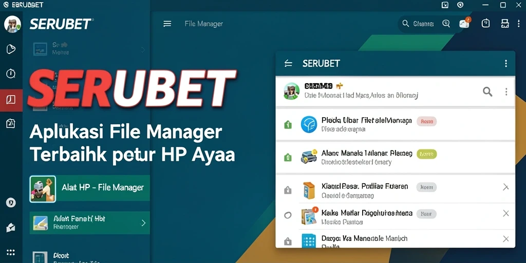 Antarmuka aplikasi SERUBET untuk pengelolaan file yang efisien.