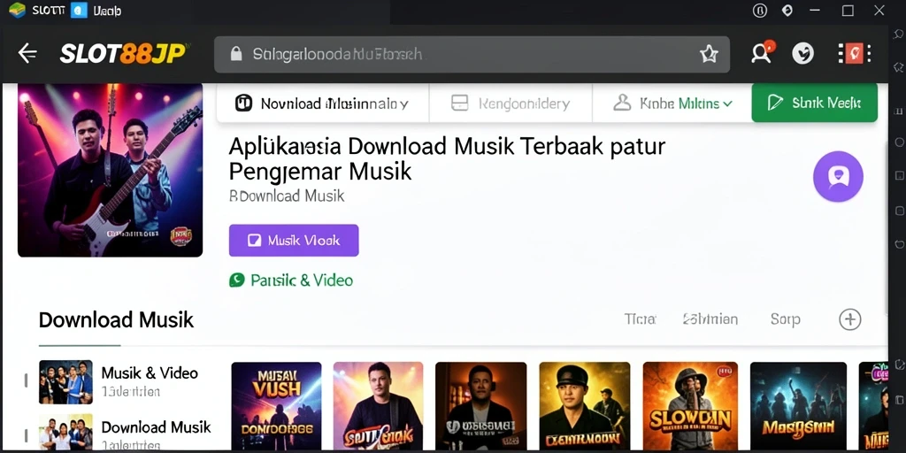 Tampilan antarmuka SLOT88JP yang ramah pengguna untuk Download Musik.