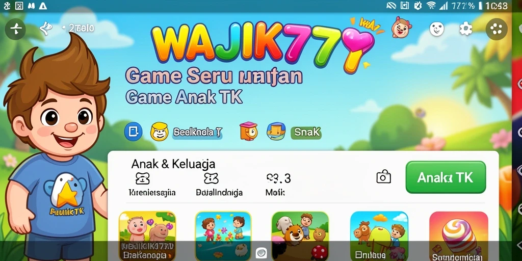 Tampilan antarmuka WAJIK777 yang ceria dan interaktif.