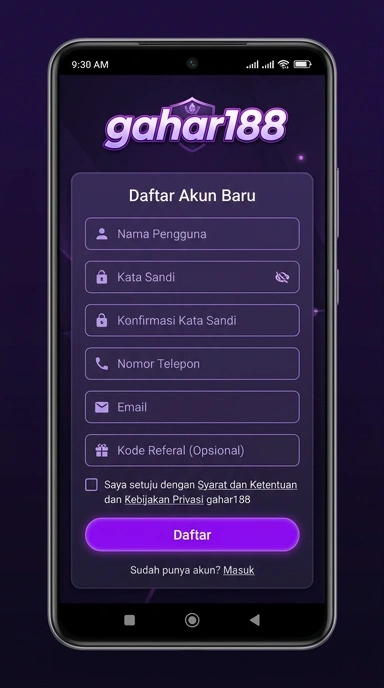 Buat Akun Baru gahar188 dengan Mudah